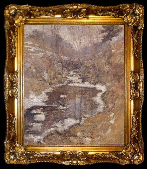 framed  John Henry Twachtman Hemlock Pool, ta009-2
